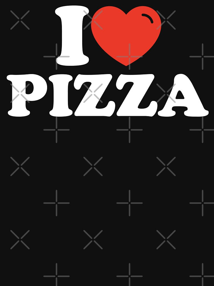 I Love Pizza - Bold Heart Pizza Lovers Typography by Shape Snip Studio T-Shirts, Hoodie, Sweatshirt (Image 3)