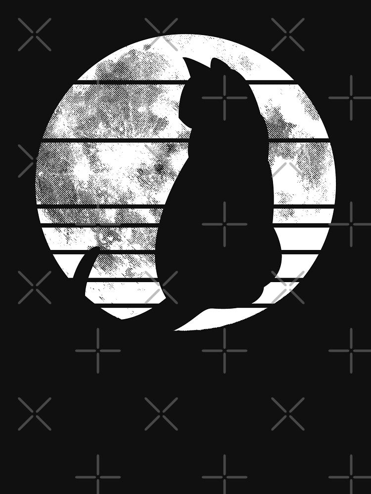 Cat Moon Retro by catsandmore T-Shirts, Hoodie, Sweatshirt | BlankRebels.com (Image 3)