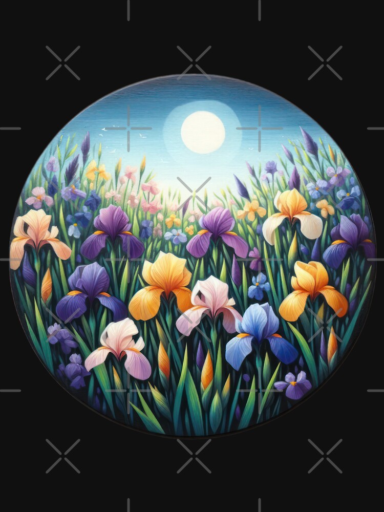 Flower Flowers Field with Moon retro floral flowers by Expressions-Sel T-Shirts, Hoodie, Sweatshirt (Image 3)