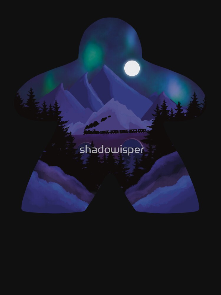 Meeple Train Board Gamer Tabletop by shadowisper T-Shirts, Hoodie, Sweatshirt | BlankRebels.com (Image 3)
