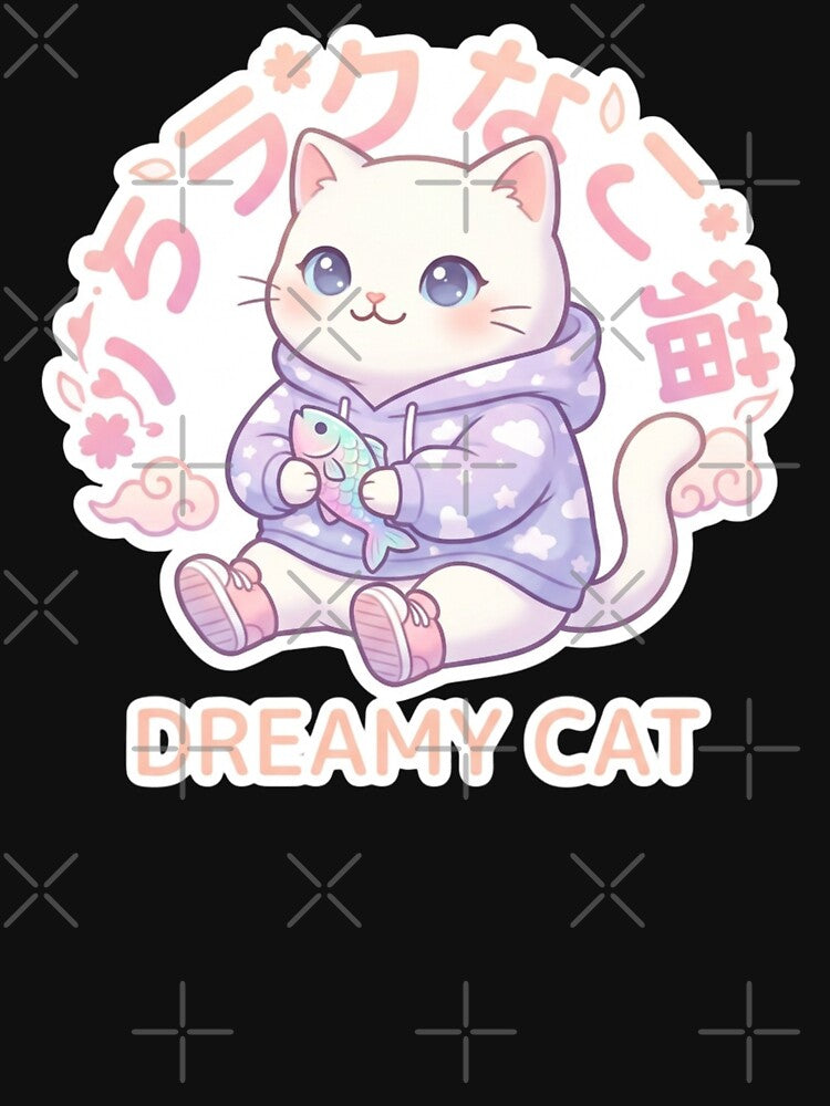 Kawaii Dreamy Cat Yumei Neko Pastel Mascot for Cat Lover by chattsuede T-Shirts, Hoodie, Sweatshirt (Image 3)