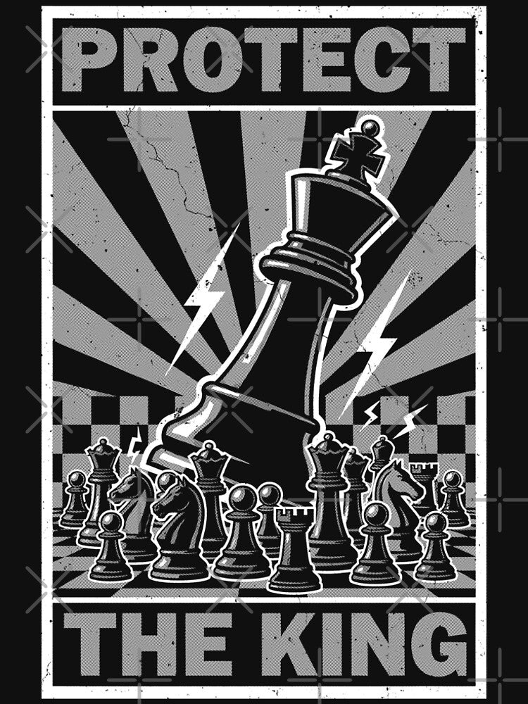 Vintage Chess Player Funny Propaganda Protect The King by GrandeDuc T-Shirts, Hoodie, Sweatshirt | BlankRebels.com (Image 2)