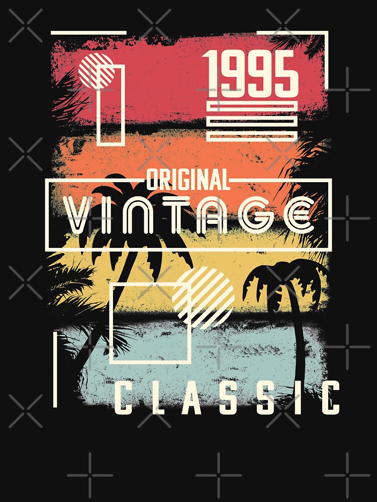 1995 Print. Vintage Birthday Gift, Retro, Palm Tree Beach Graphic by PackAPunch T-Shirts, Hoodie, Sweatshirt (Image 3)