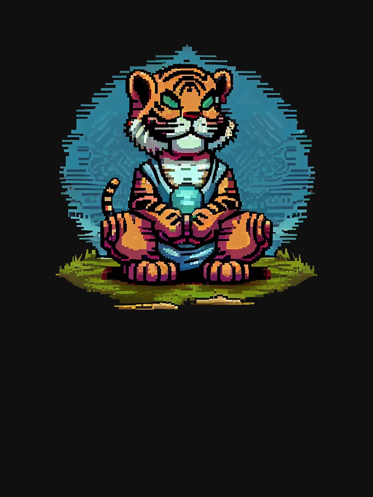 Pixel art Tiger. by Pixelarium T-Shirts, Hoodie, Sweatshirt | BlankRebels.com (Image 3)