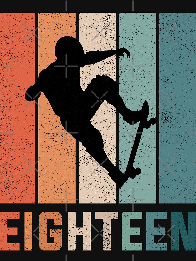 18th Birthday Skateboard Retro 18 Years Old by RetroStyle247 T-Shirts, Hoodie, Sweatshirt | BlankRebels.com (Image 3)