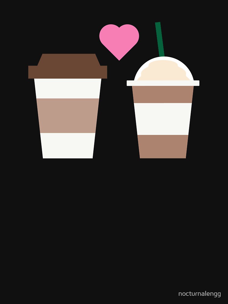 Coffee & Frappe Love | Coffee Lover by nocturnalengg T-Shirts, Hoodie, Sweatshirt | BlankRebels.com (Image 3)