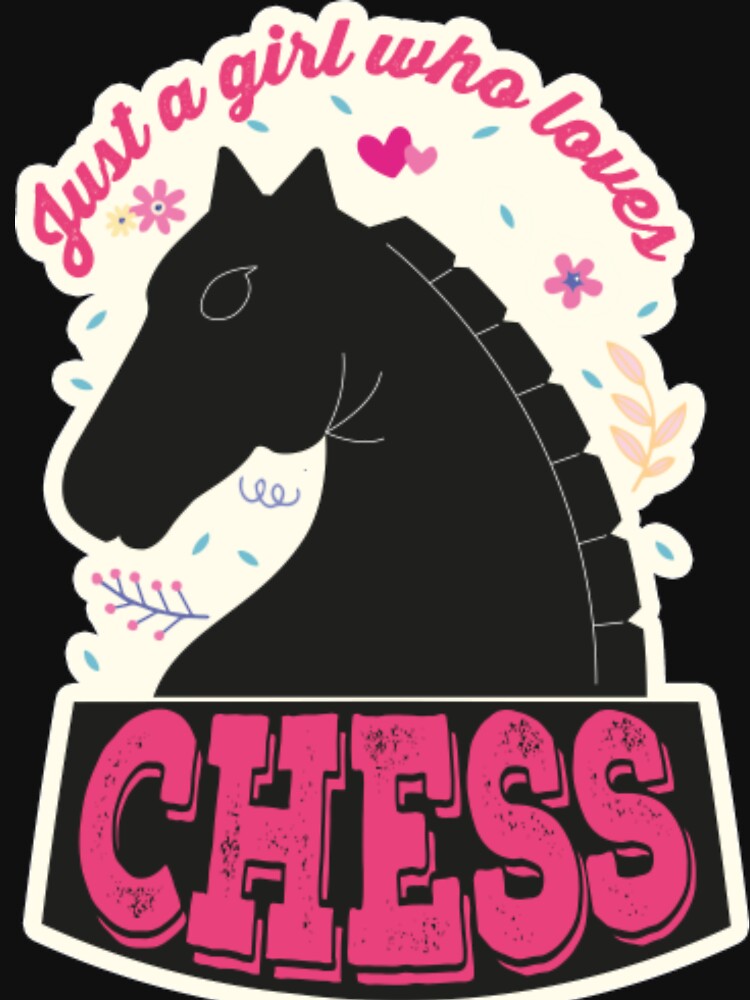 Just A Girl Who Loves Chess. Perfect Funny Chess Girls and Lovers Gift Idea, Retro Vintage by LuraLynda... (Image 3)