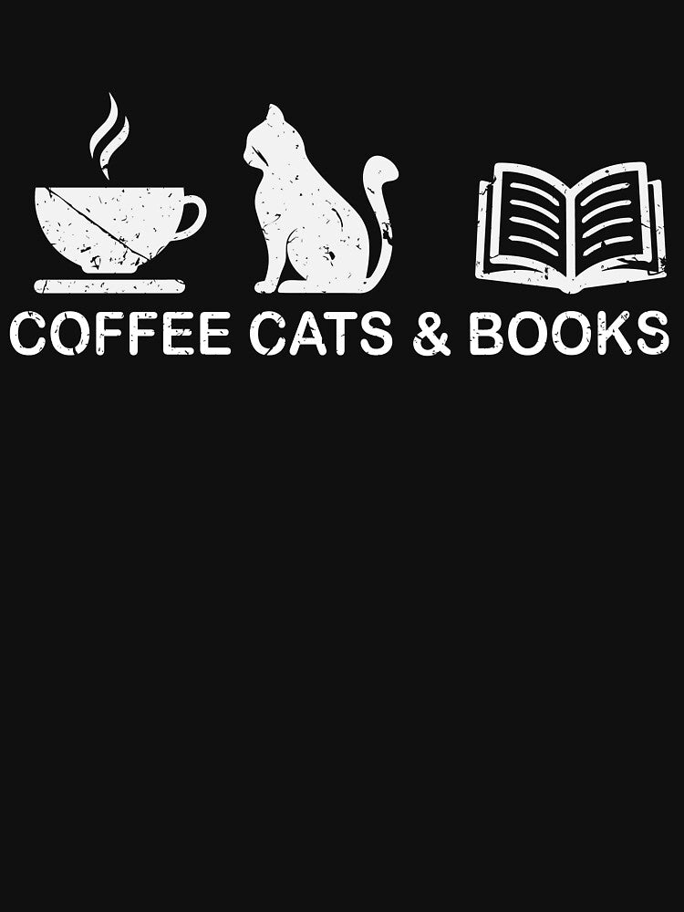 Coffee Cats And Books by TrendJunky T-Shirts, Hoodie, Sweatshirt | BlankRebels.com (Image 3)