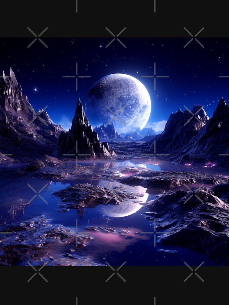Fantasy Landscape Full Moon Rising T-Shirts, Hoodie, Sweatshirt