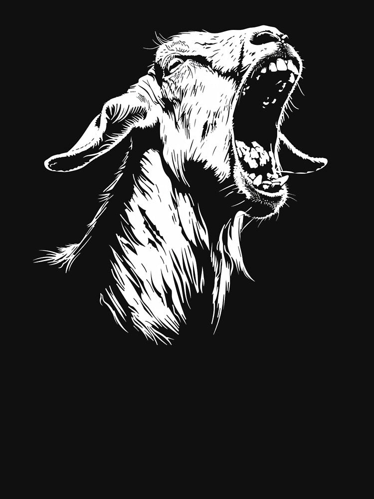 Hilarious Screaming Goat Graphic. by The Poster Emporium