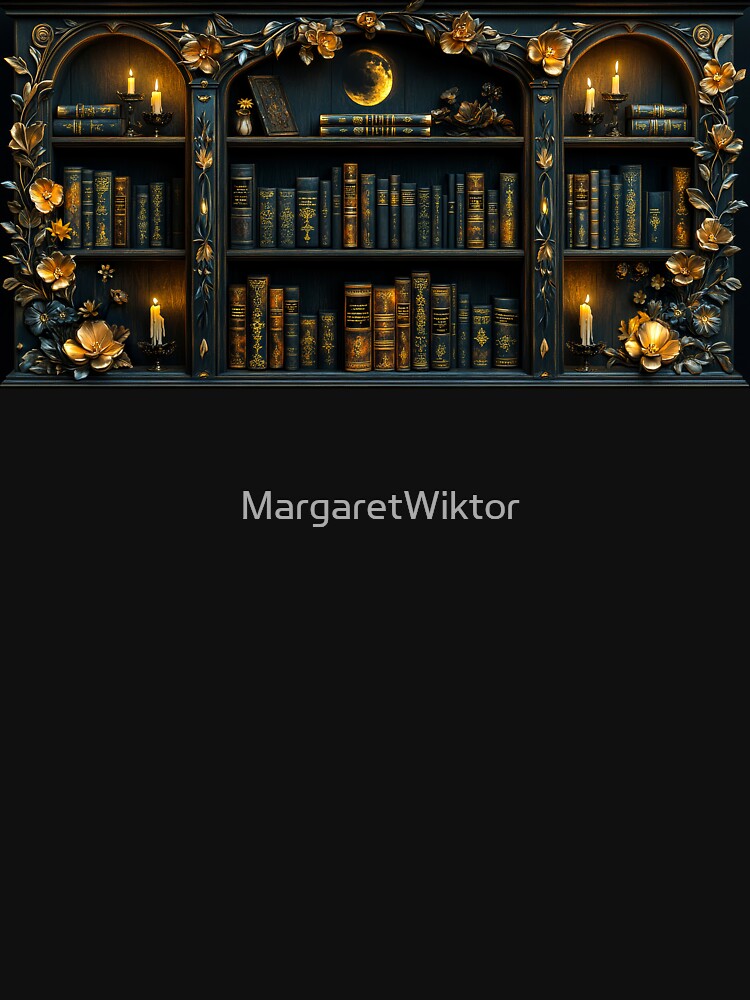 Gothic Dark Academia Library Art by MargaretWiktor T-Shirts, Hoodie, Sweatshirt | BlankRebels.com (Image 3)