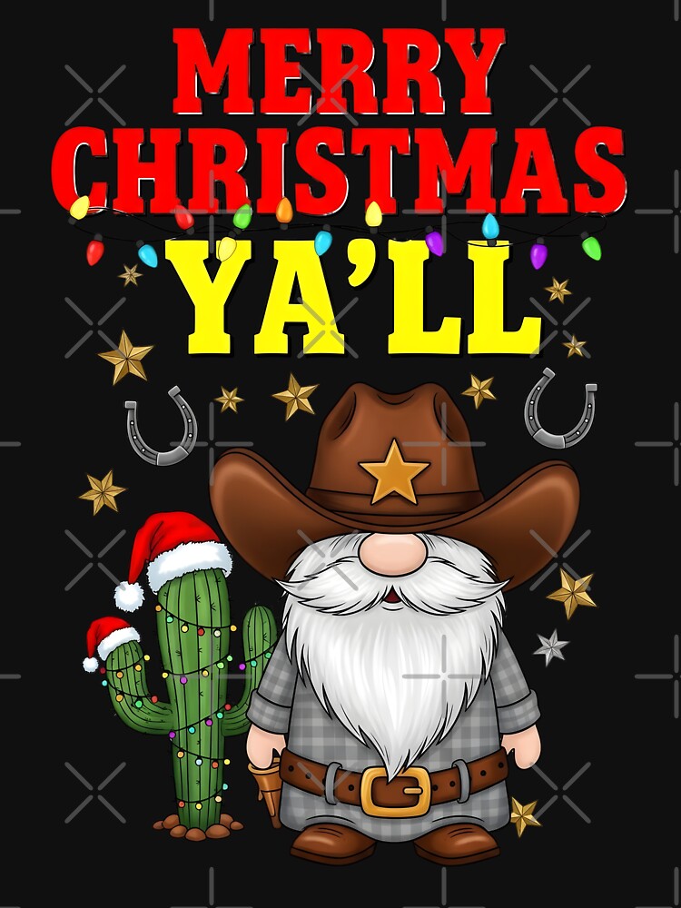 Merry Christmas Ya'll Santa Cowboy by BakeryDozen T-Shirts, Hoodie, Sweatshirt | BlankRebels.com (Image 3)