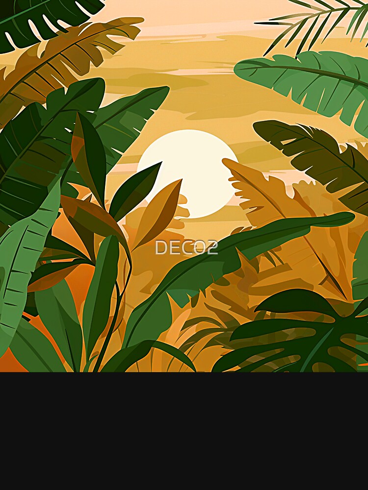 Fantasy Boho View Of Sunset Through Palm Leaves by DEC02 T-Shirts, Hoodie, Sweatshirt | BlankRebels.com (Image 3)