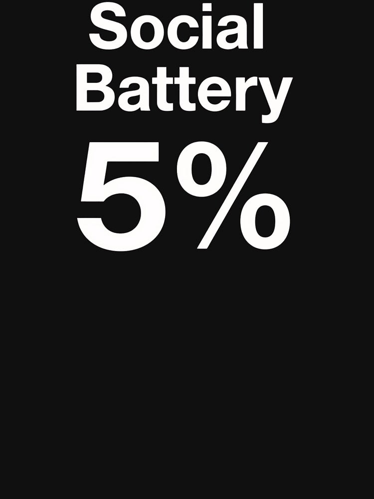 Social Battery 5 Percent Introvert Humor Design by AdicretorDesign T-Shirts, Hoodie, Sweatshirt | BlankRebels.com (Image 3)