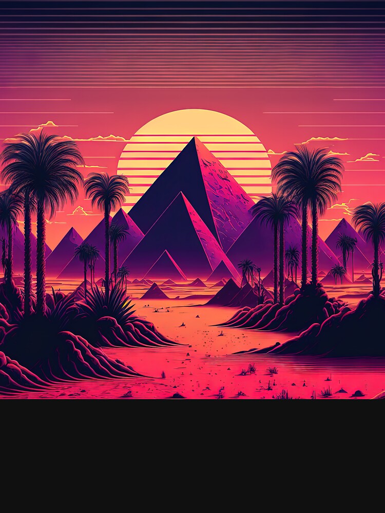 Futuristic Dunes: Neon Oasis in the Desert by Mullet Monkey T-Shirts, Hoodie, Sweatshirt | BlankRebels.com (Image 3)