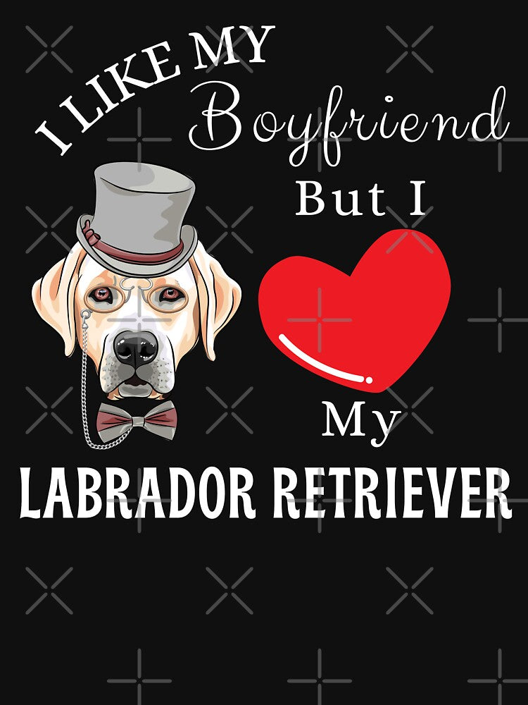 I Love My Labrador Retriever Dog Girlfriend Gift by FOGODesigns