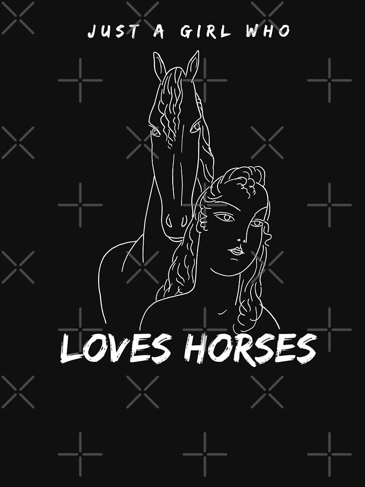 Just A Girl Who Loves Horses T-Shirts and Accessories Equestrian, Horse Lover, Horse Riding Gifts by... (Image 3)