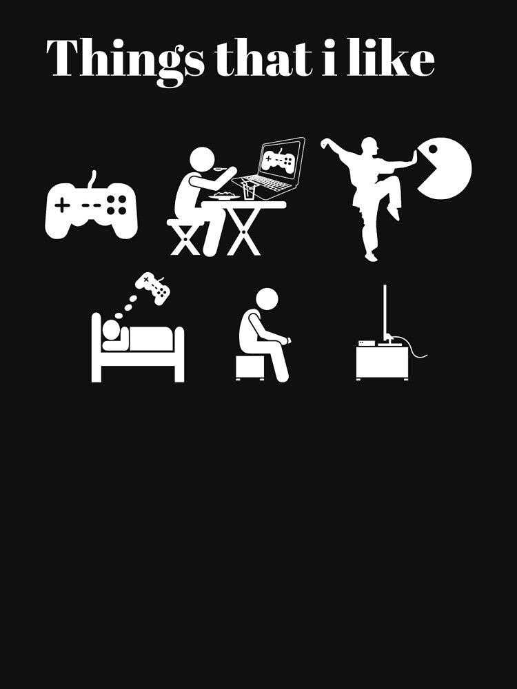 Things that i like - text based & icons design - White text by Nemesiscrowd T-Shirts, Hoodie, Sweatshirt (Image 3)
