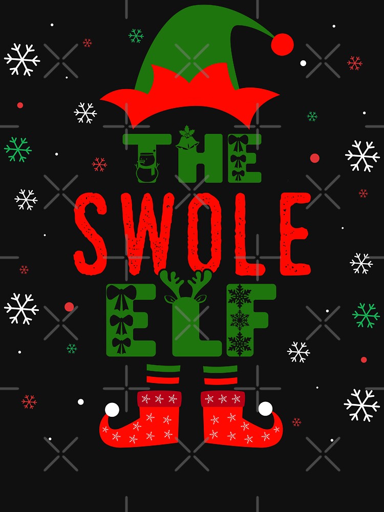 Family Christmas Matching Squad Outfit Elf Funny Gym by artworkbyrihen T-Shirts, Hoodie, Sweatshirt (Image 3)