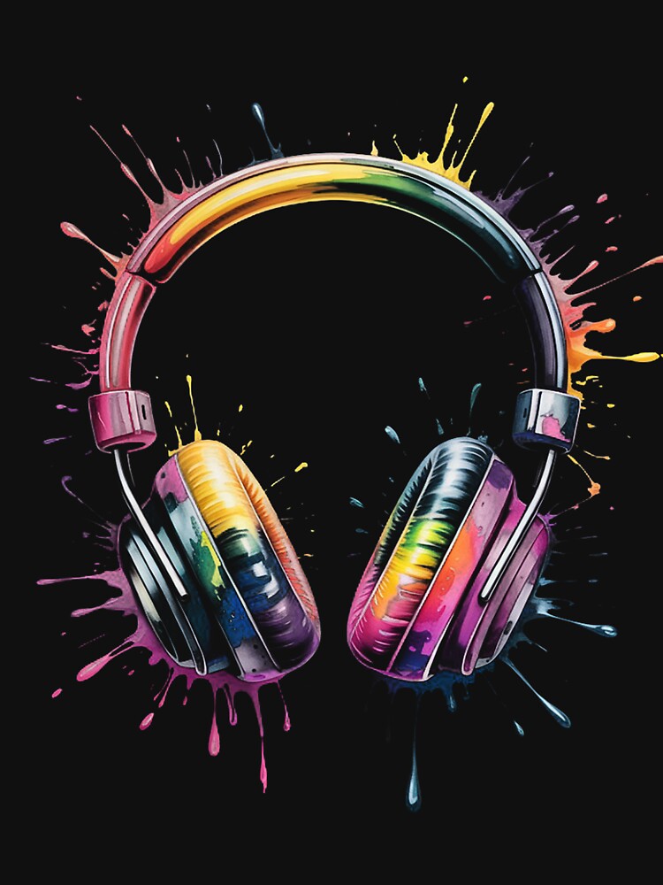 Headphones Music DJ Colourful Music Headphones Music Lover T-Shirts, Hoodie, Sweatshirt