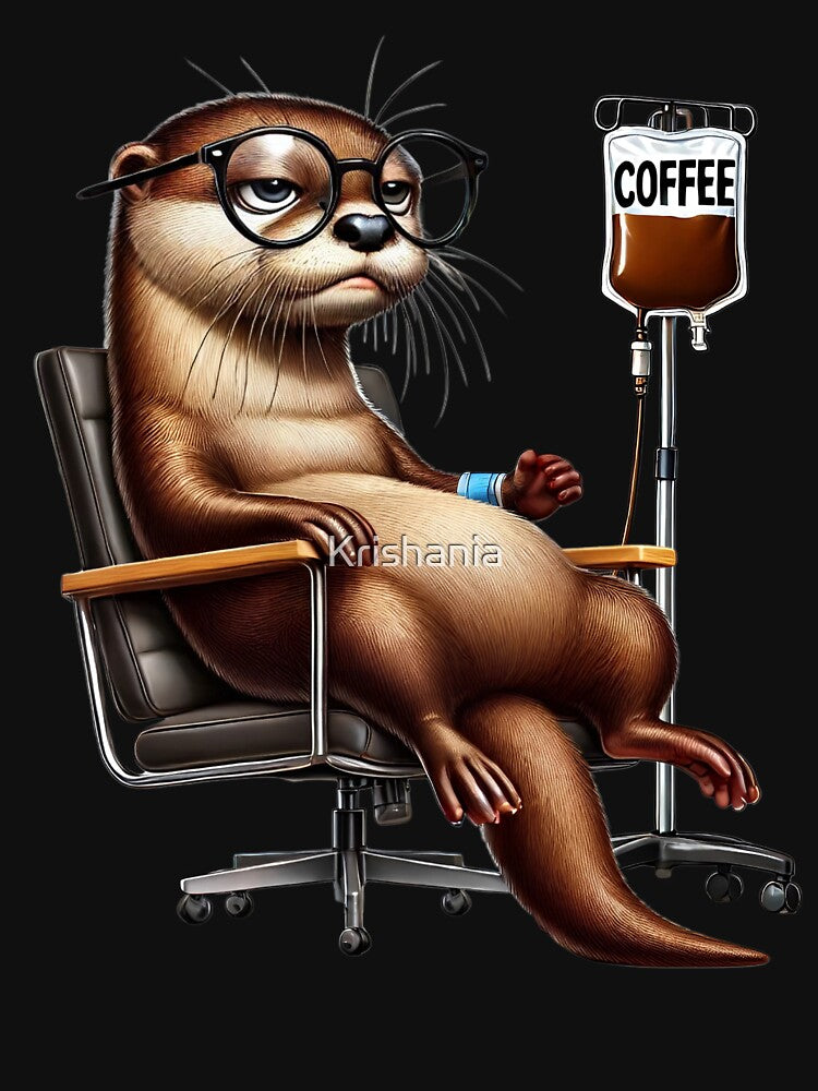 Funny Otter IV Coffee Drink Animal Lover Kimberley King Art King Art T-Shirts, Hoodie, Sweatshirt