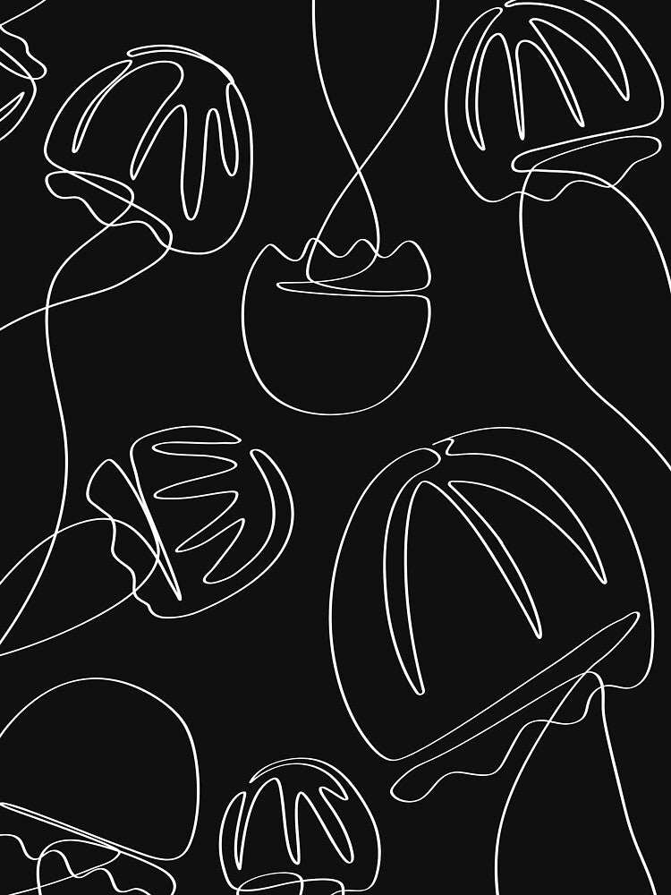Jellyfish One line Abstract by Tinteria T-Shirts, Hoodie, Sweatshirt | BlankRebels.com (Image 3)