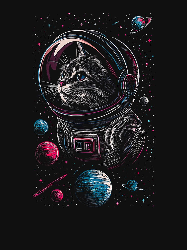 Cosmic Cat Astronaut Space Explorer Galaxy by Animal-Replicas T-Shirts, Hoodie, Sweatshirt | BlankRebels.com (Image 3)
