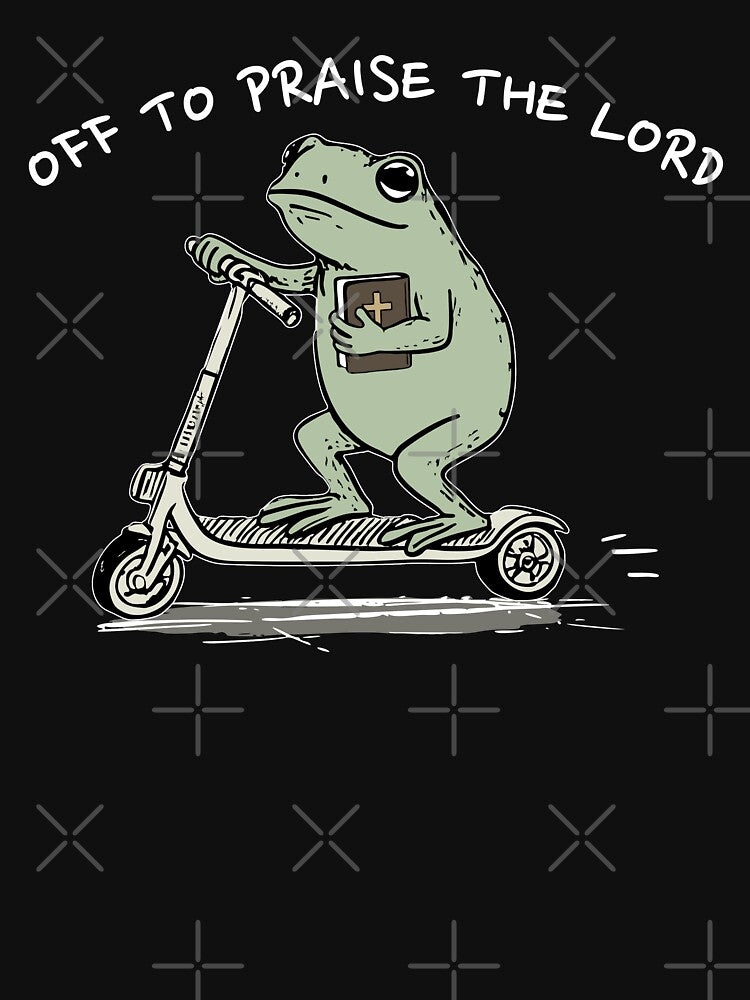 Off To Praise The Lord, Christian Frog Meme by Torionrad T-Shirts, Hoodie, Sweatshirt | BlankRebels.com (Image 3)