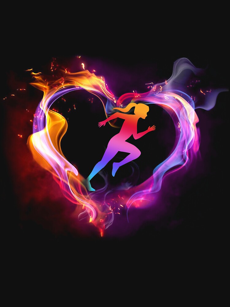 Running Watercolor Heart Art by WillaldShop T-Shirts, Hoodie, Sweatshirt | BlankRebels.com (Image 3)