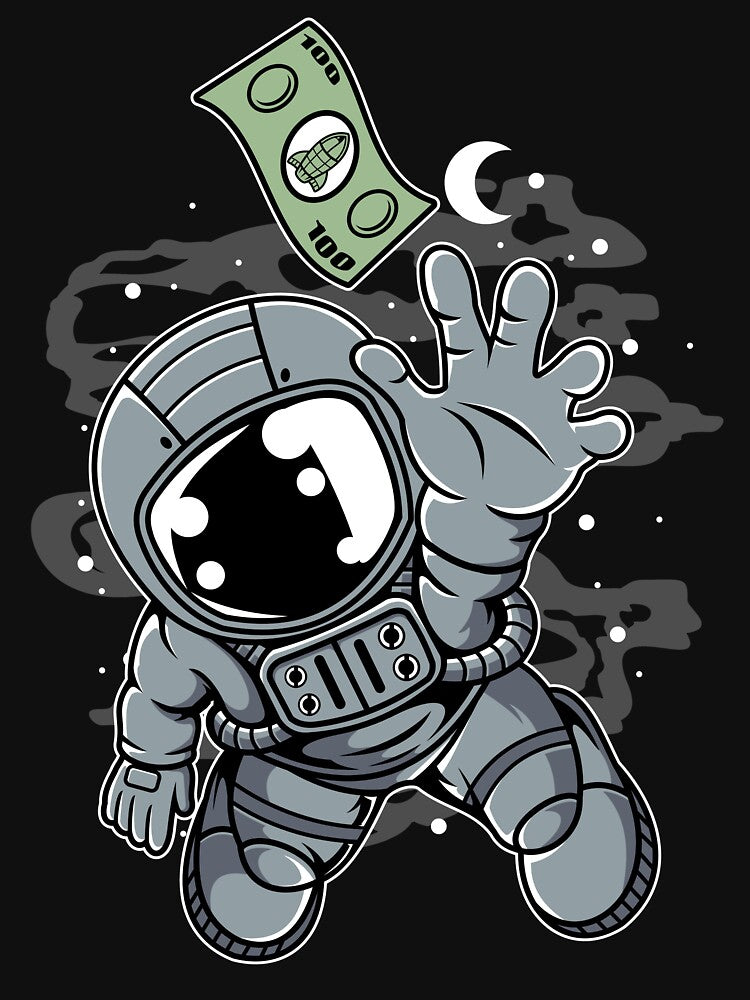 Astronaut Dollar Money - Funny Outer Space Lovers by Desteroids T-Shirts, Hoodie, Sweatshirt | BlankRebels.com (Image 3)