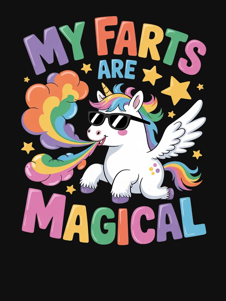 My Farts Are Magical Farting Unicorn Rainbow Gag Squad by angolinnArt T-Shirts, Hoodie, Sweatshirt (Image 3)