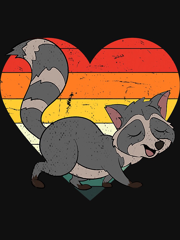 Retro Heart Animal Racoon Trash Panda by BundlerVq T-Shirts, Hoodie, Sweatshirt | BlankRebels.com (Image 3)