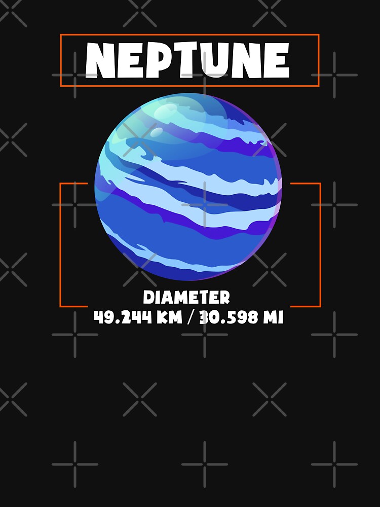 Planet Neptune and his diametre, a funny gift for solar system lovers and astronomy enthusiasts by abdelhak2005... (Image 3)