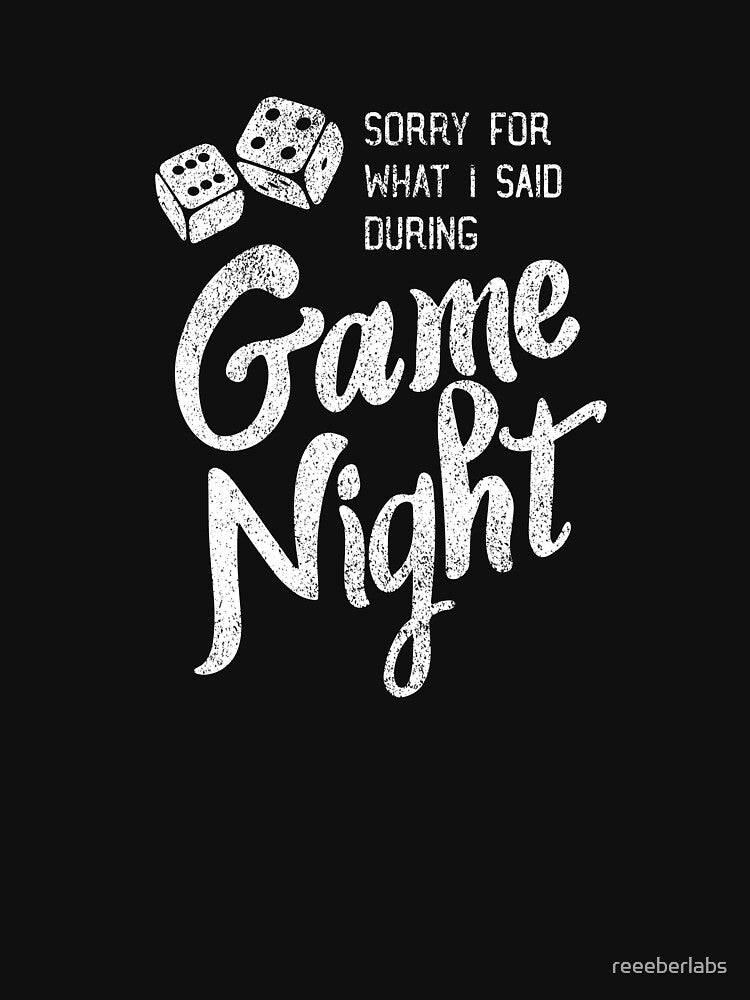 Sorry for what I said during Game Night - Funny Game Night - Gift for Him - Gift for Her by reeeberlabs... (Image 3)