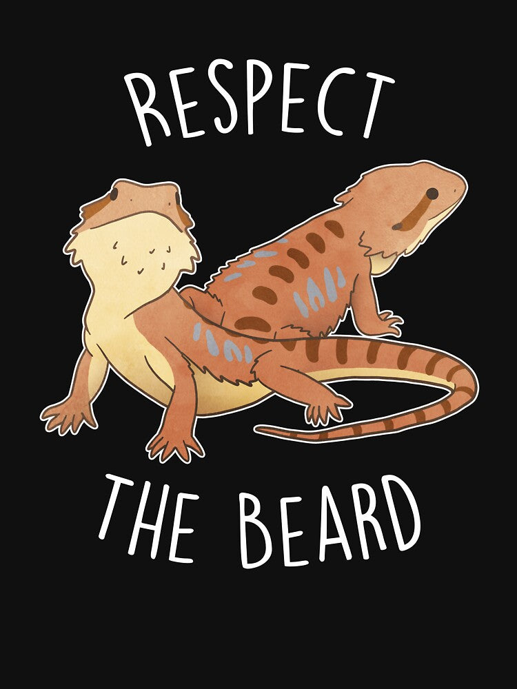 Bearded Dragon Respect the Beard by Clara Hollins T-Shirts, Hoodie, Sweatshirt | BlankRebels.com (Image 3)
