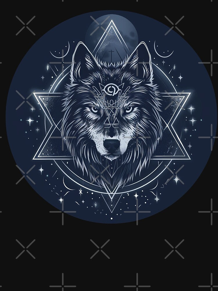 Mystic Wolf with Lunar and Sacred Symbolism by Daagath T-Shirts, Hoodie, Sweatshirt | BlankRebels.com (Image 3)