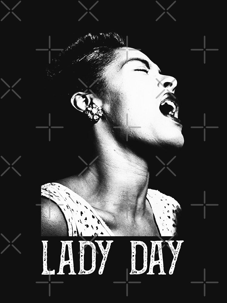 Billie - Lady Day White Stencil by edward-patel T-Shirts, Hoodie, Sweatshirt | BlankRebels.com (Image 3)