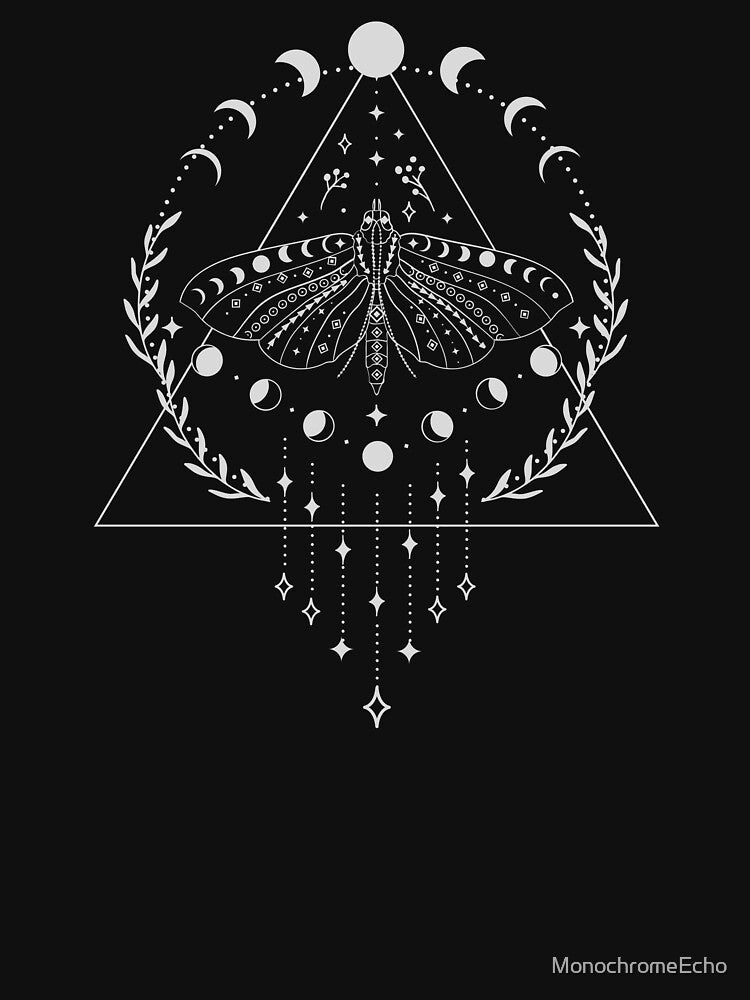 Geometry mystic moth by MonochromeEcho T-Shirts, Hoodie, Sweatshirt | BlankRebels.com (Image 3)