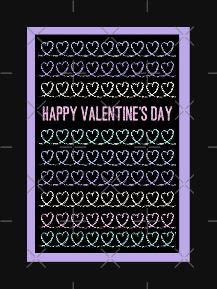 Happy Valentine's in Kawaii Color Chalk Effect by madtoyman T-Shirts, Hoodie, Sweatshirt | BlankRebels.com (Image 3)