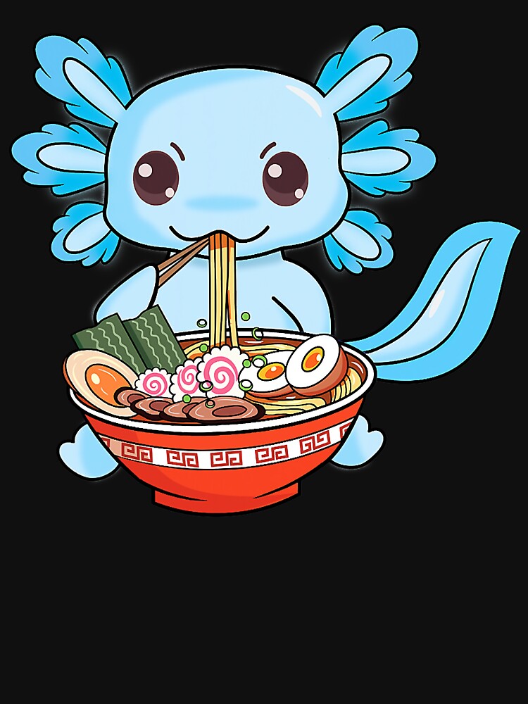 Cute Axolotl Ramen Noodles Anime by xmjajd T-Shirts, Hoodie, Sweatshirt | BlankRebels.com (Image 3)