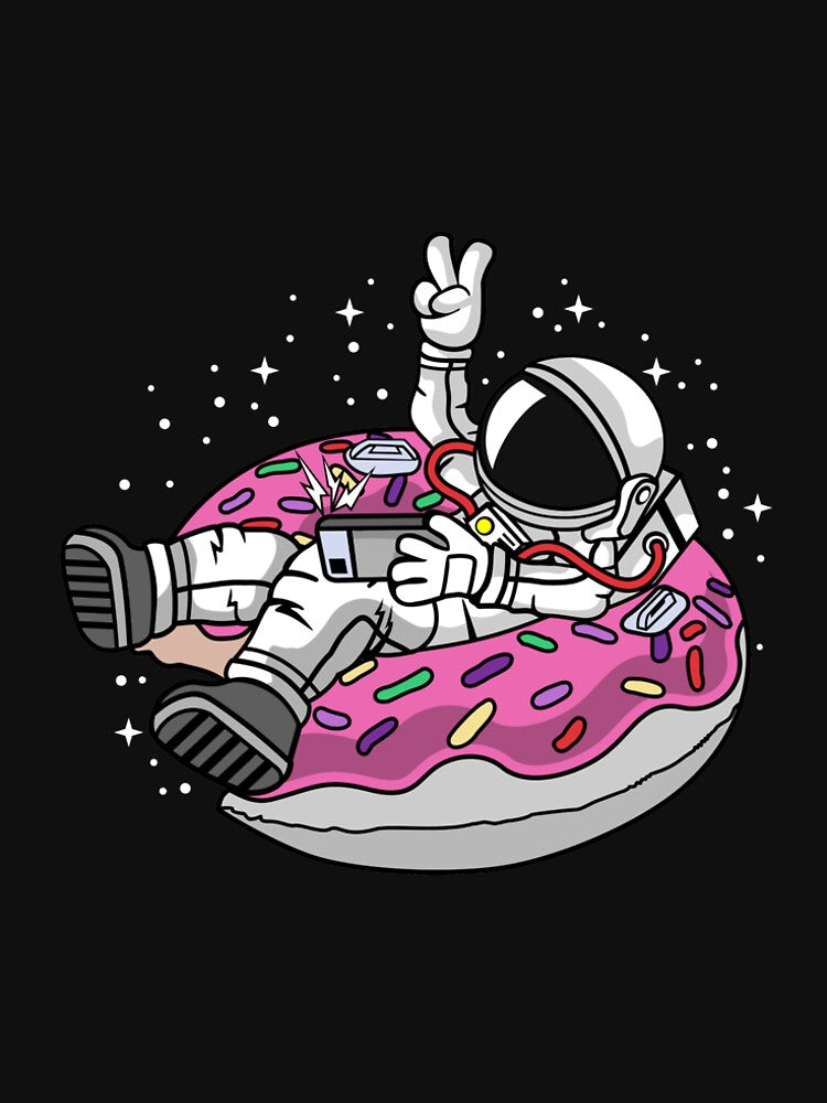 Funny Astronaut on a Donut Sticker by PatternSquare T-Shirts, Hoodie, Sweatshirt | BlankRebels.com (Image 2)