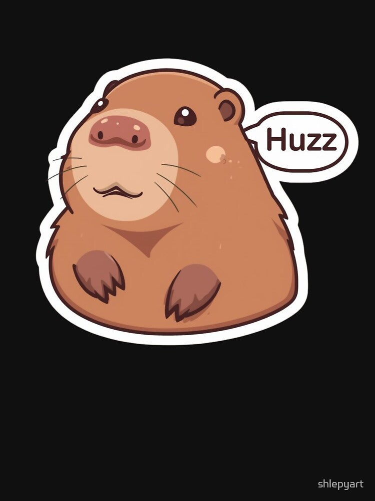 Huzz Capybara Sticker by shlepyart T-Shirts, Hoodie, Sweatshirt | BlankRebels.com (Image 3)