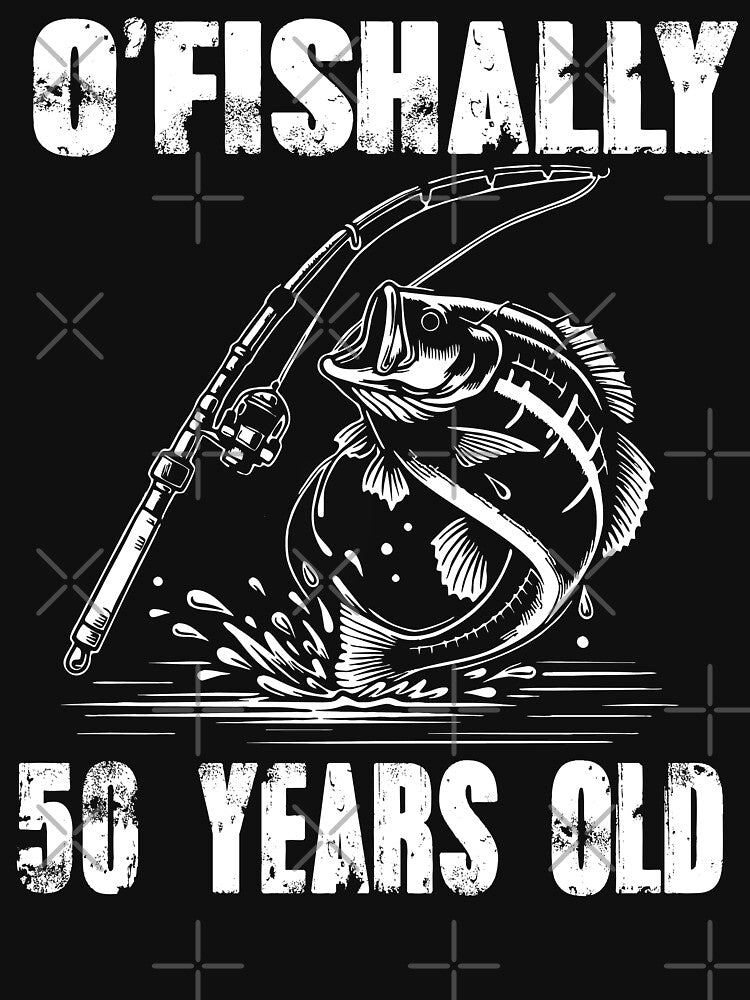 Ofishally 50 Years Old Funny Fishing Birthday Fisherman by PATTERN-ZART T-Shirts, Hoodie, Sweatshirt (Image 3)