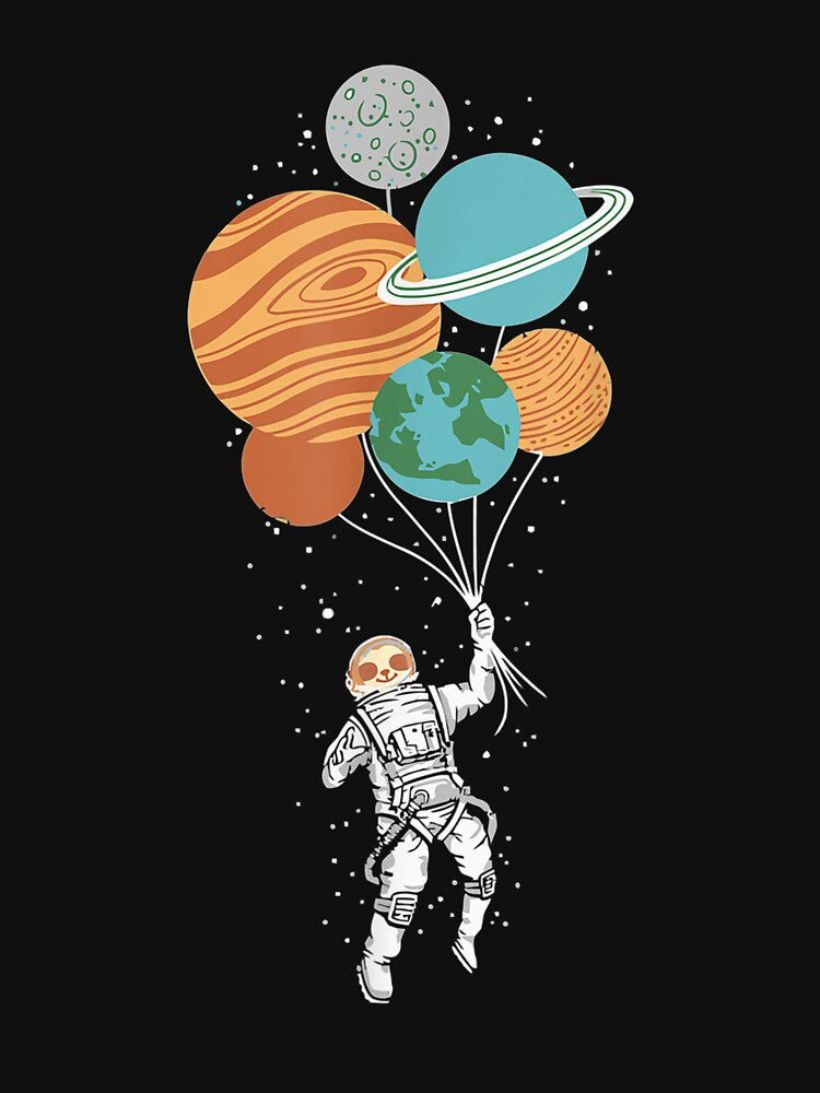 Astronaut With Planets In Hand Apparel Sloth by robinxam T-Shirts, Hoodie, Sweatshirt | BlankRebels.com (Image 3)