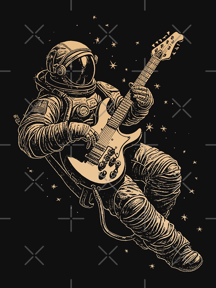 Astronaut Playing Guitar by ekimicco T-Shirts, Hoodie, Sweatshirt | BlankRebels.com (Image 3)