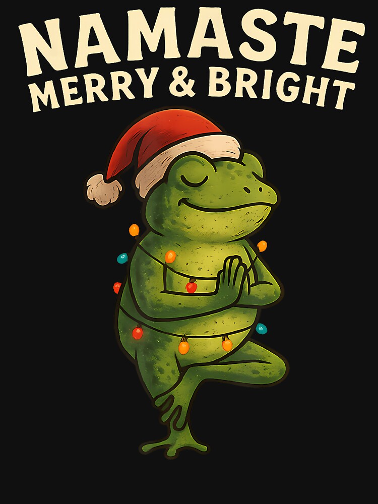 Funny Yoga Frog Lights Namaste T-Shirts, Hoodie, Sweatshirt