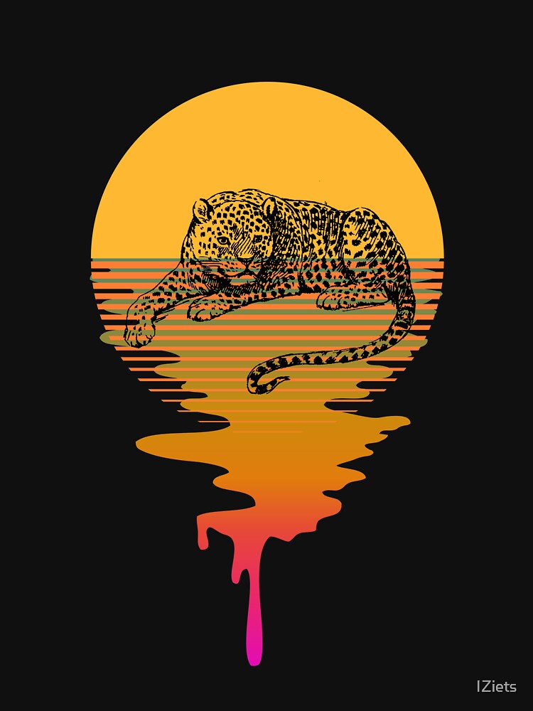 Retro 80s Tropical Sun Vaporwave Summer Leopard by IZiets T-Shirts, Hoodie, Sweatshirt | BlankRebels.com (Image 3)