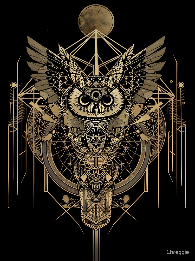 Mystic Nocturne: Alchemical Owl Totem by Chreggie T-Shirts, Hoodie, Sweatshirt | BlankRebels.com (Image 3)