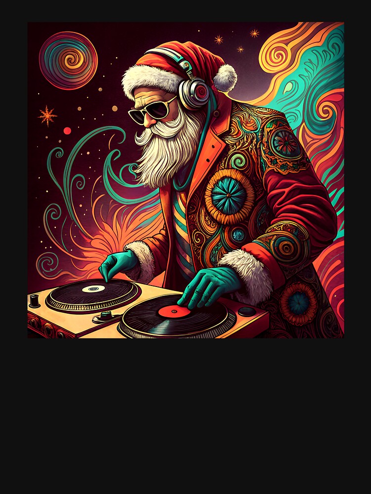 Cool DJ Santa by AhArtMe T-Shirts, Hoodie, Sweatshirt | BlankRebels.com (Image 3)
