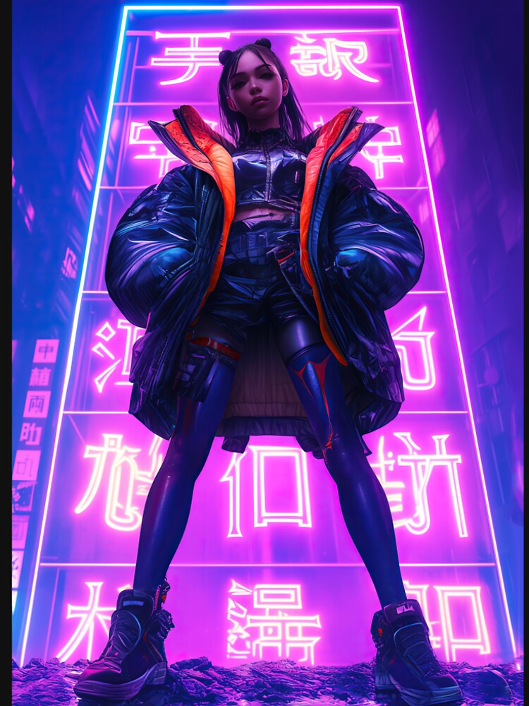 Anime Cyberpunk Neon Fighter Tokyo Alley T-Shirts, Hoodie, Sweatshirt